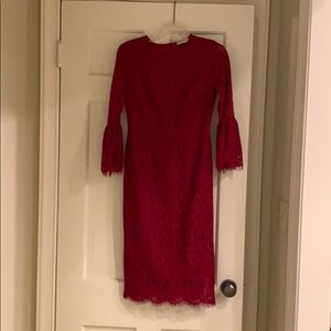 Red lace dress